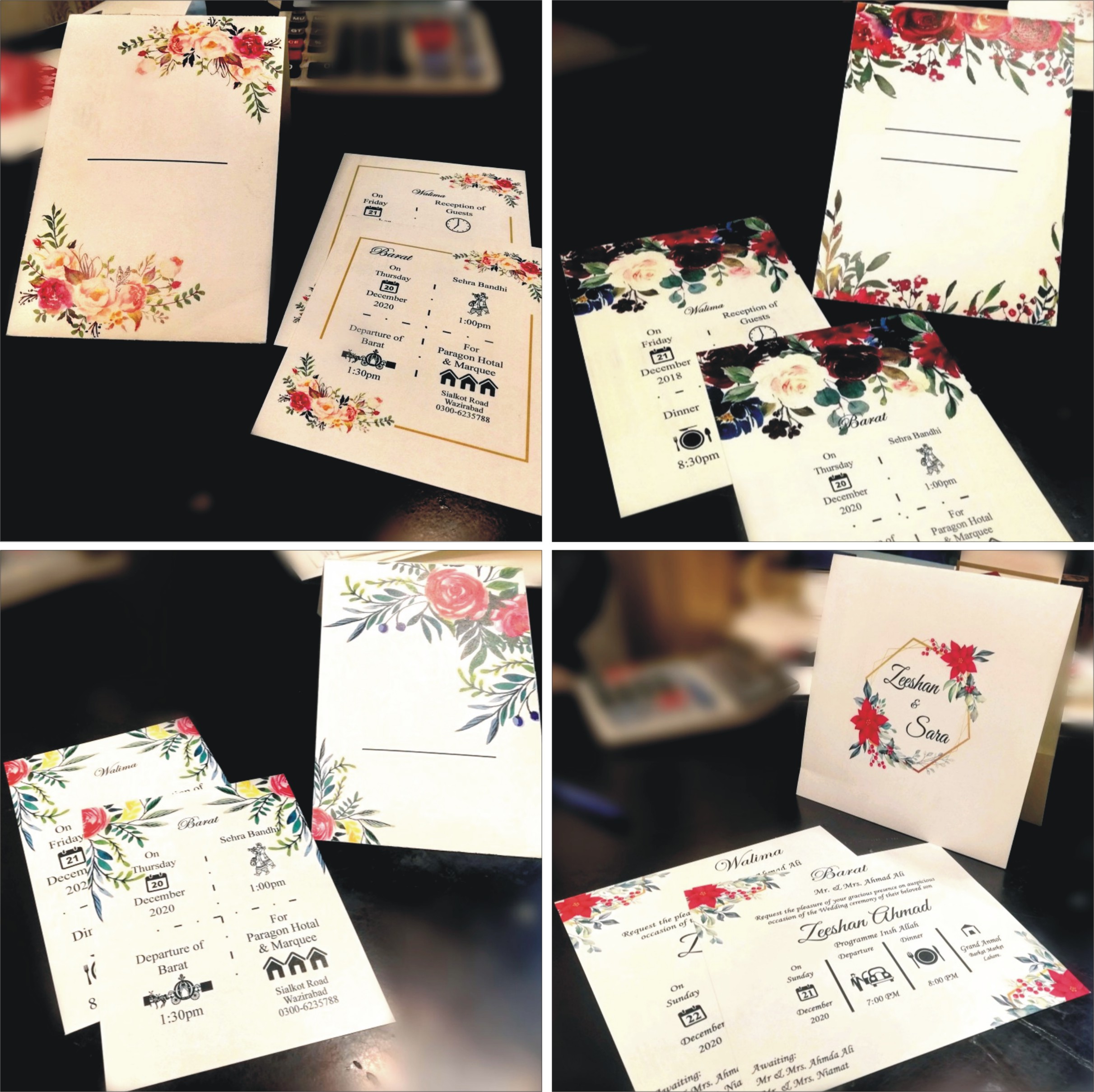 floral cards