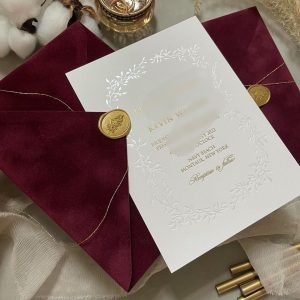 velvet wedding cards
