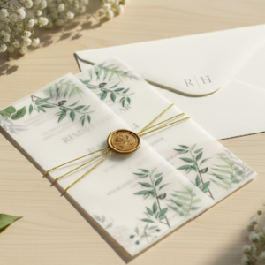 Transparent Jacket Wedding Cards