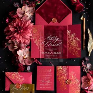 Maroon Wedding Invitations