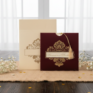 velvet wedding card