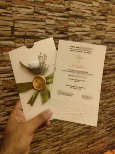 Wax Wedding Cards
